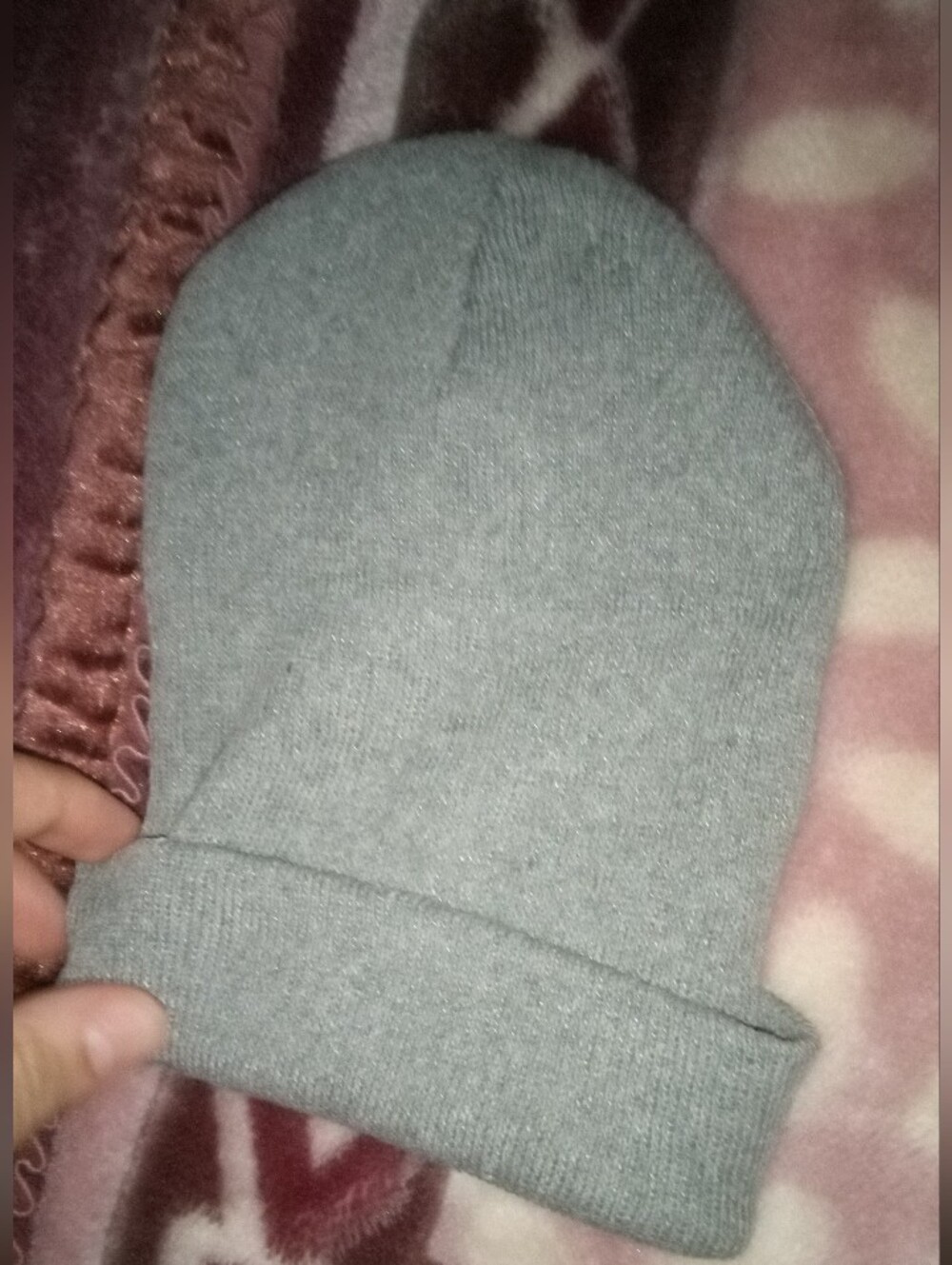 Men's Gray Knit Beanie - Classic Winter Hat